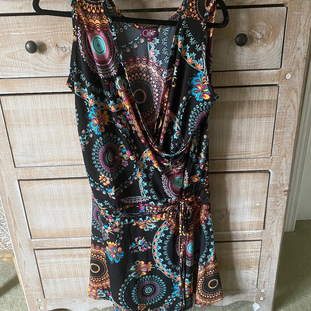Chic Bohemian Black Mini Dress